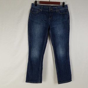 Simply Vera Wang Jeans Womens Size 6 Low Rise‎ Blue Denim Cropped Dark Wash